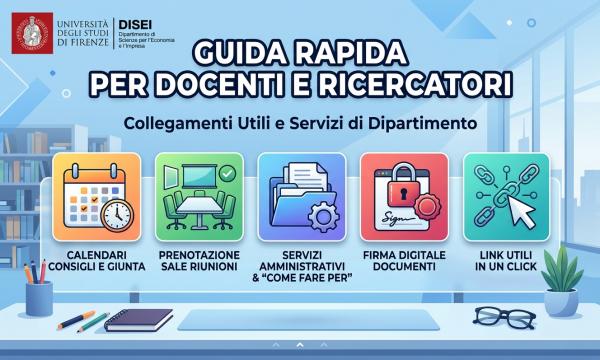Link in evidenza per Docenti e Riceratori DISEI.