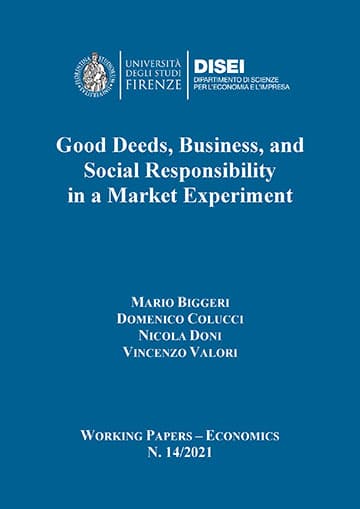 Good Deeds, Business, and Social Responsibility in a Market Experiment (Biggeri et al., 2021)