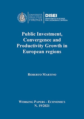 Public Investment, Convergence and Productivity Growth in European regions (Martino, 2021)