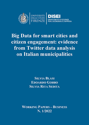 Big Data for smart cities and citizen engagement: evidence from Twitter data analysis on Italian municipalities (Blasi et al., 2022)