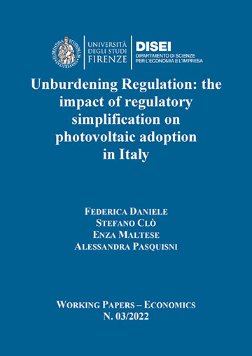 Unburdening Regulation: the impact of regulatory simplification on photovoltaic adoption in Italy (Daniele et al., 2022)