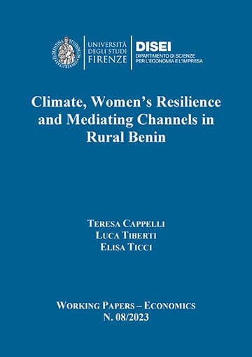 Climate, Women’s Resilience and Mediating Channels in Rural Benin (Cappelli et al., 2023)