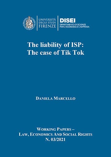 The liability of ISP: The case of Tik Ton (Marcello, 2021)